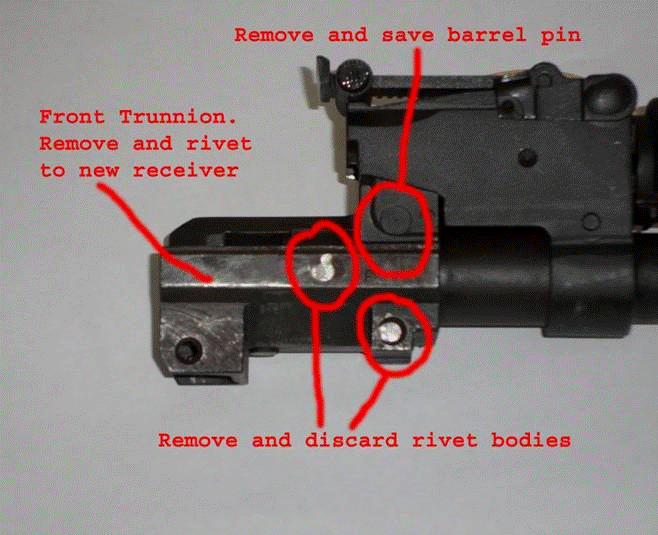 Image of original trunnion on barrel